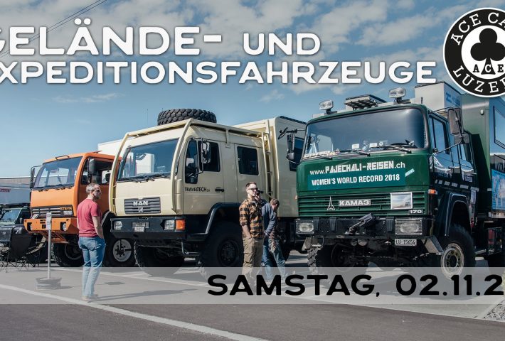 Gelände & Expeditionsfahrzeuge im Ace Cafe Luzern